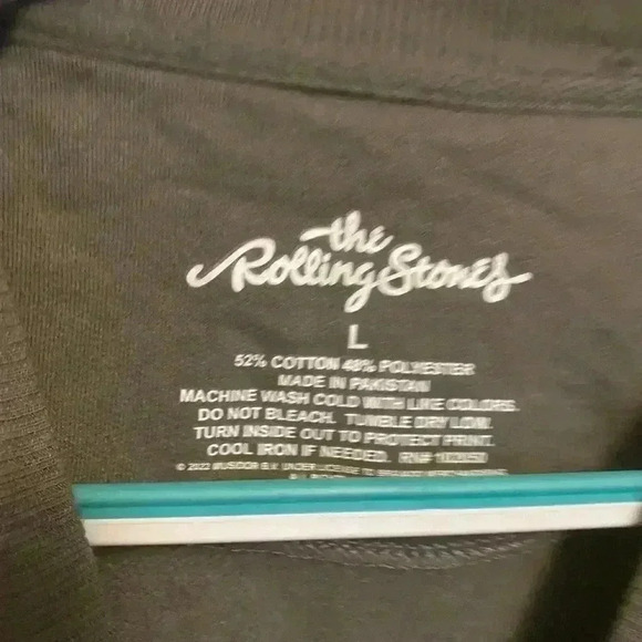 Rolling Stones Large Women's Sweatshirt Gray Tongue Flowers Holiday Themed - Picture 2 of 2